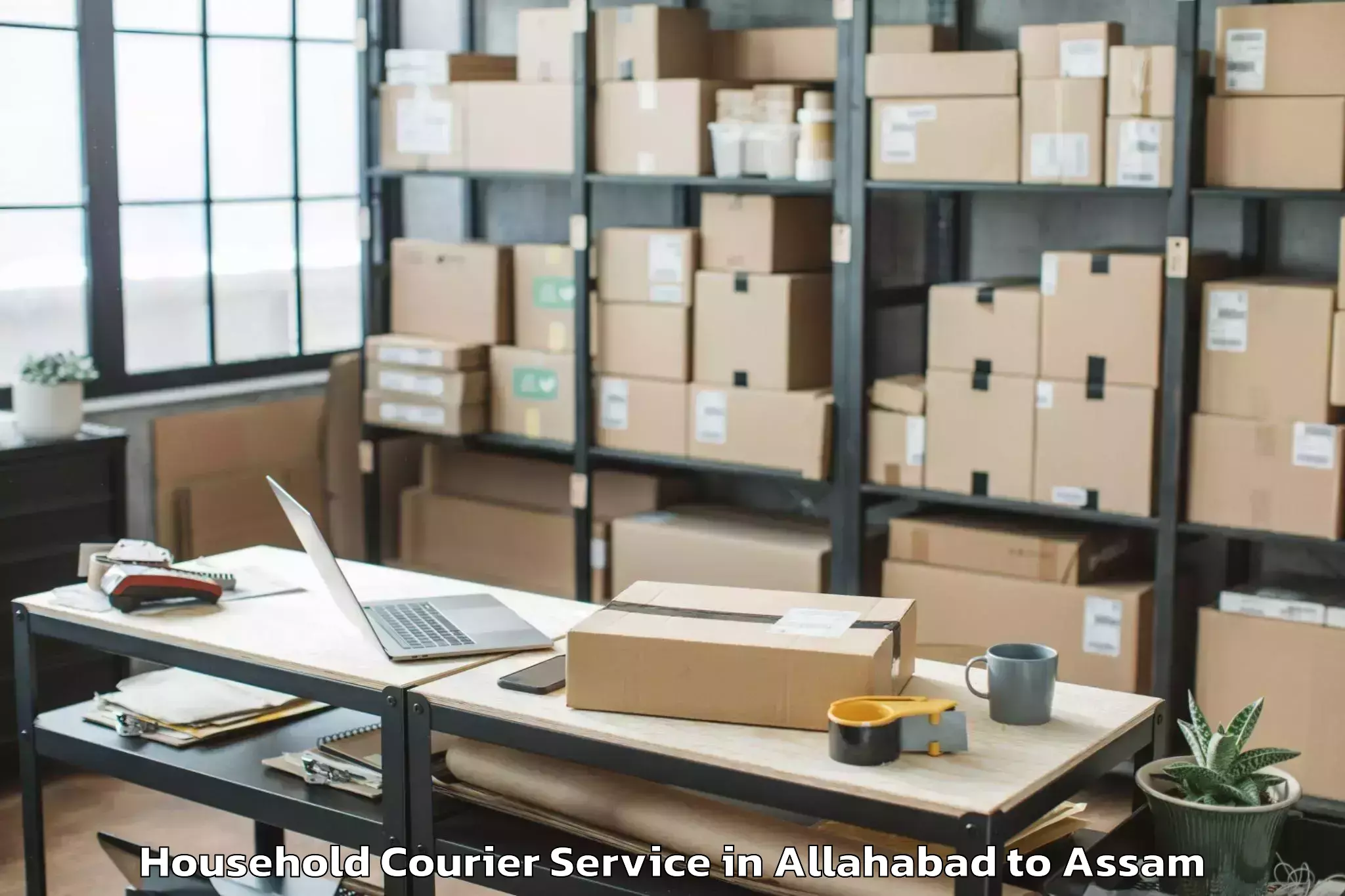 Book Allahabad to Sonabarighat Household Courier Online